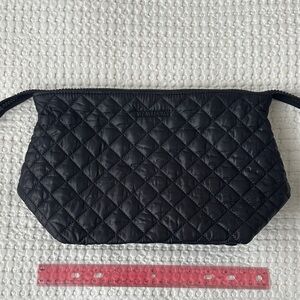 MZ Wallace Quilted Black Large Cosmetic Bag